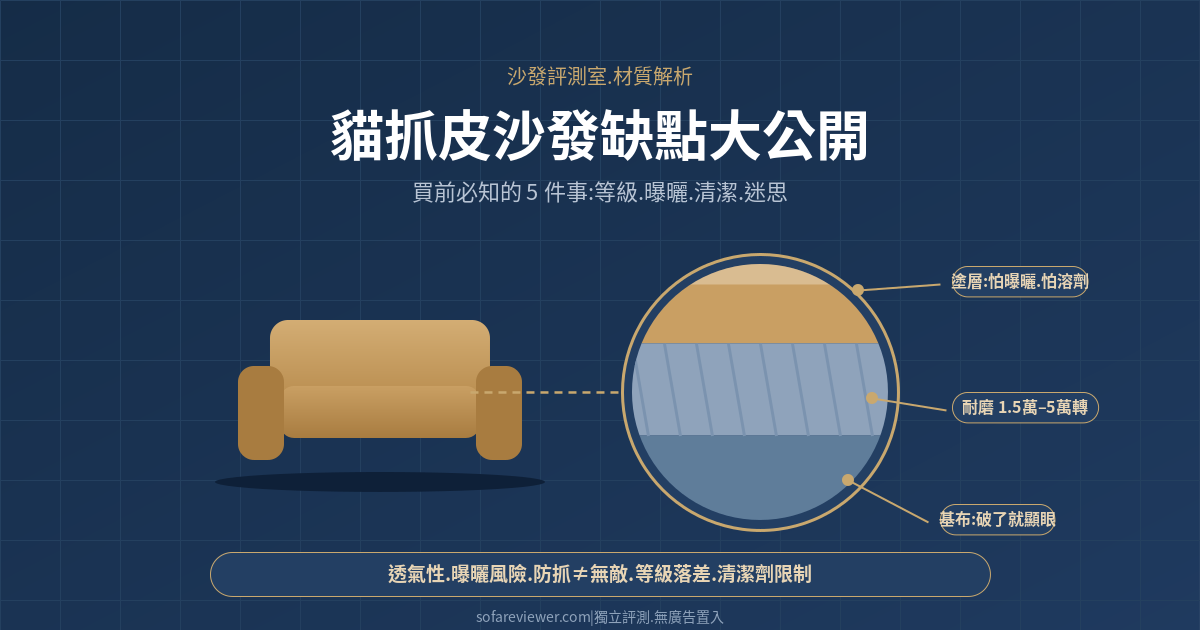 貓抓皮沙發缺點大公開:買前必知的 5 件事(2026)